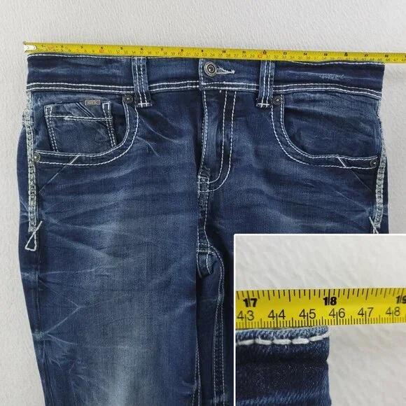 Buckle Black Jeans Slim No. 1 Fit Stretch Stitched Men's "34x34" Actual 36x34 - Picture 5 of 10